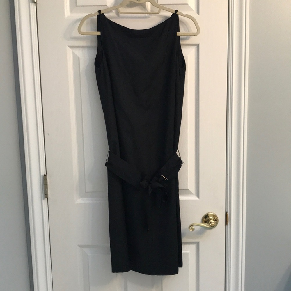 Gucci black belted shift dress